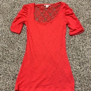 Coral Lace back top